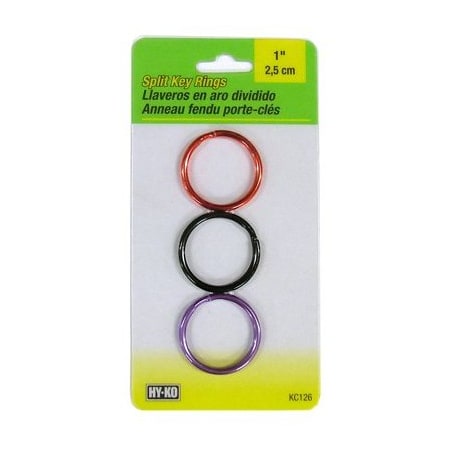 Hy-Ko Prod 3PC 3In1 Split Key Ring KC126